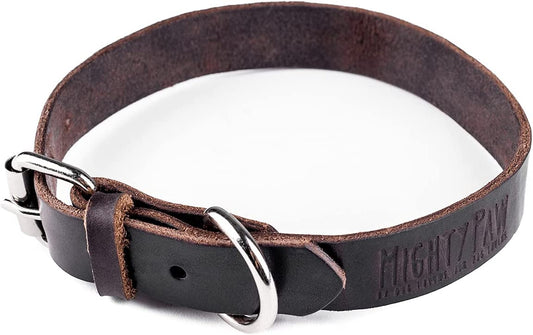 Leather Dog Collar, Super Soft Distressed Leather- Premium Quality, Modern Stylish Look