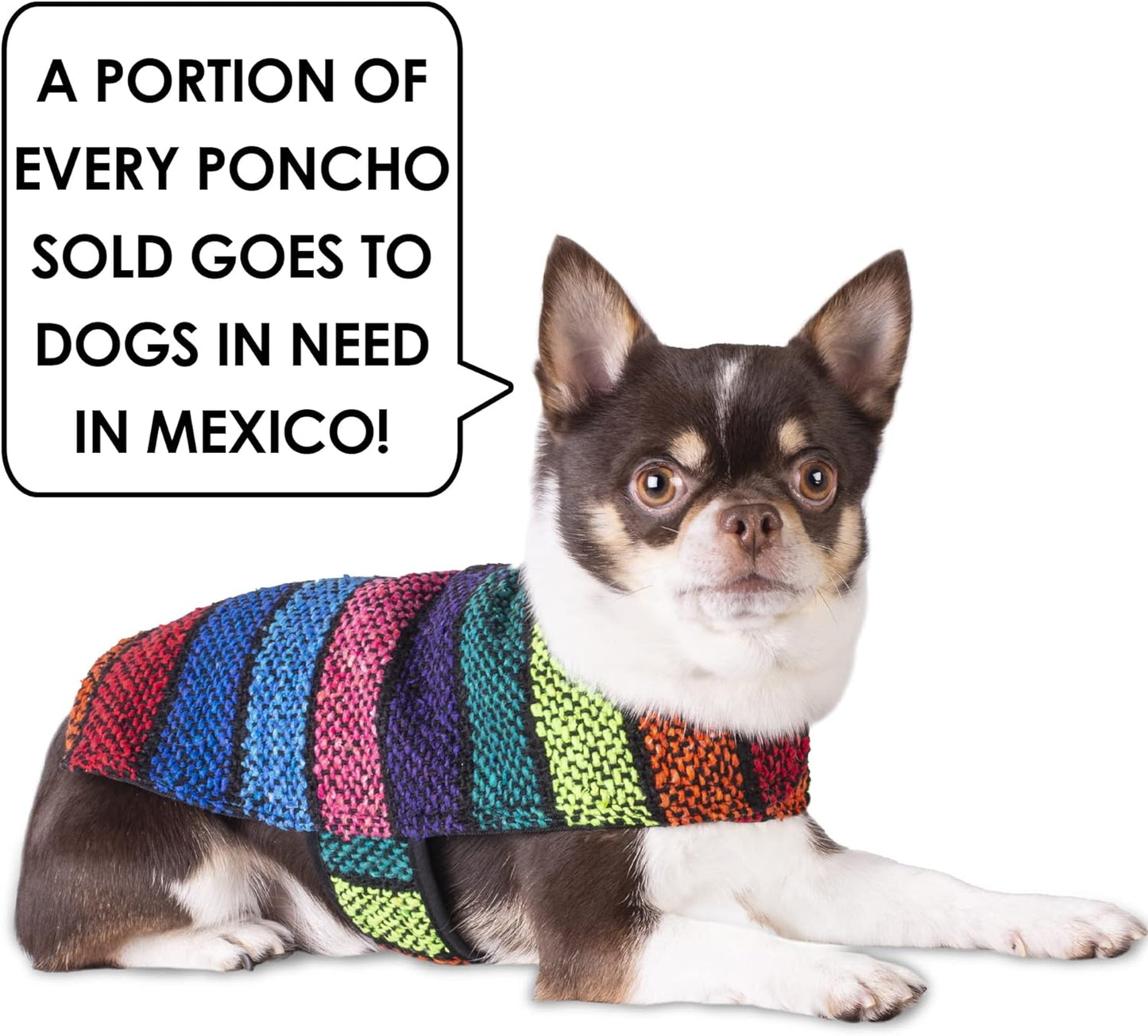 Handmade Dog Poncho from Mexican Serape Blanket - Southwestern and Tie Dye Dog Clothes - Coat - Costume - Sweater - Vest