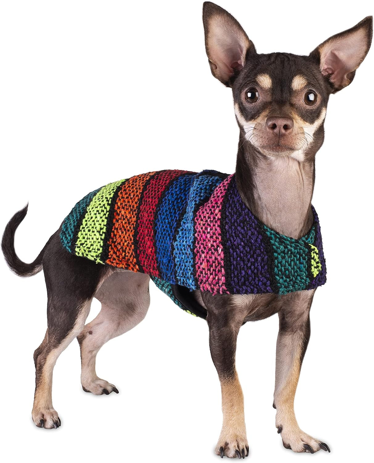 Handmade Dog Poncho from Mexican Serape Blanket - Southwestern and Tie Dye Dog Clothes - Coat - Costume - Sweater - Vest