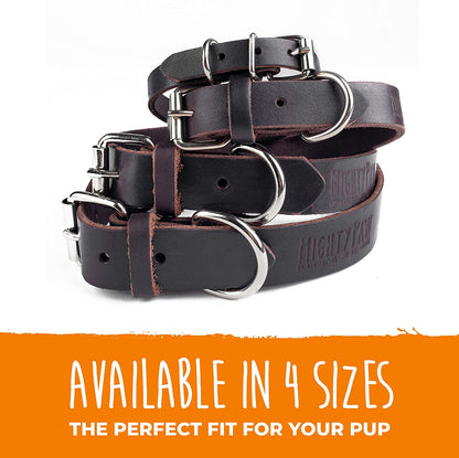 Leather Dog Collar, Super Soft Distressed Leather- Premium Quality, Modern Stylish Look