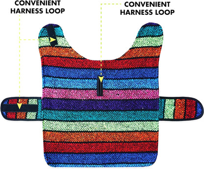 Handmade Dog Poncho from Mexican Serape Blanket - Southwestern and Tie Dye Dog Clothes - Coat - Costume - Sweater - Vest