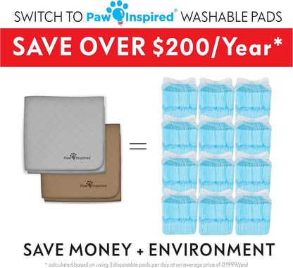 Washable Pee Pads for Dogs | Non-Slip Reusable Puppy Pads | Waterproof Whelping Pads | Washable Training Pet Pads, Potty Pads Extra Large Sizes | Indoor, Outdoor or Kennels