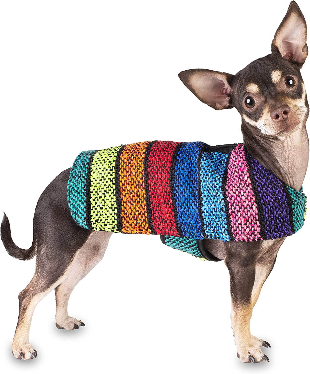 Handmade Dog Poncho from Mexican Serape Blanket - Southwestern and Tie Dye Dog Clothes - Coat - Costume - Sweater - Vest